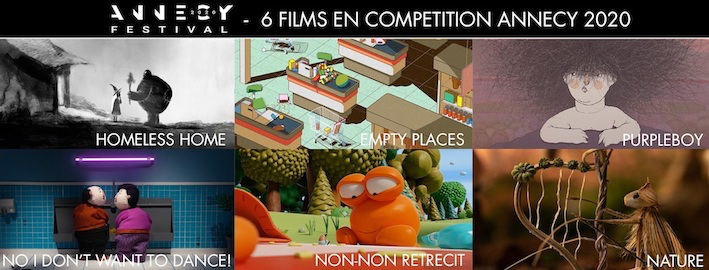6 films selected in competition in Annecy 2020 !